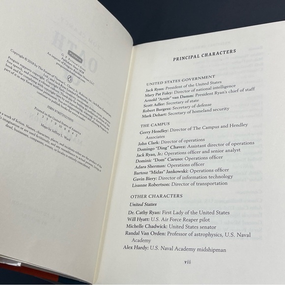 Tom Clancy : Oath Of Office by Marc Cameron (2018, Hardcover) 1st Print - Picture 2 of 5